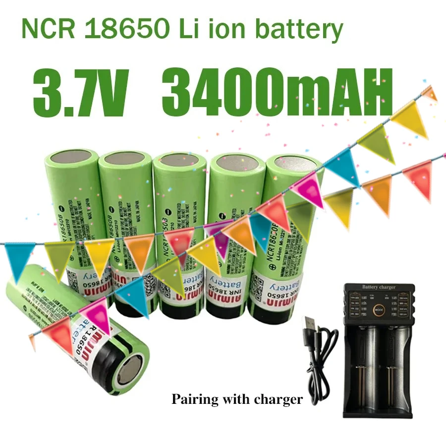 

2025 NCR 18650B 3.7V 3400mAh Rechargeable Lithium Battery for Panasonic NCR18650B 3.7v 3400mah Battery