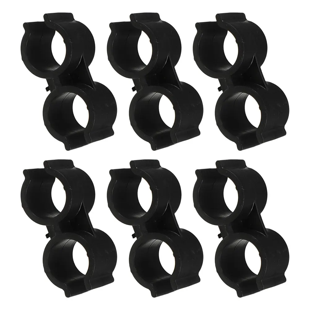 

6pcs Pipe Clamp Dual Head Design Multifunctional Plastic Support Bracket for Greenhouse Tube Pole Connection Pipe Pole Fastener