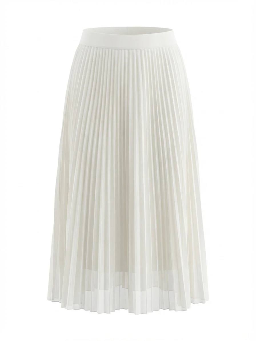 

Design Knitted Woolen Half Skirt Double Layered Women's Premium Fashion Spring Season Midi Skirt Polyester Blend Fiber