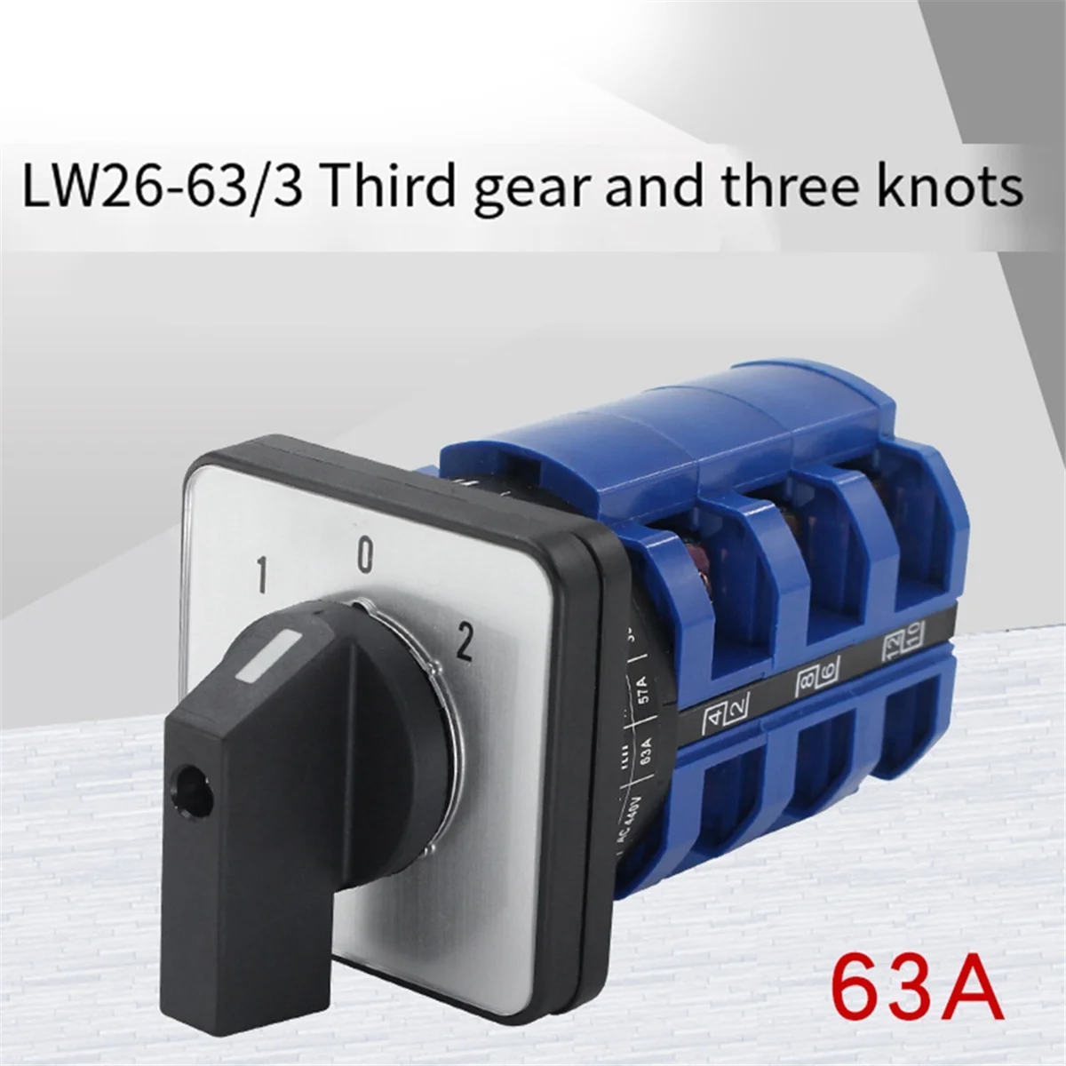 A002 LW26-63/3 Electric Motor Reversing Cam Switch Rotary Selector 380V 63A