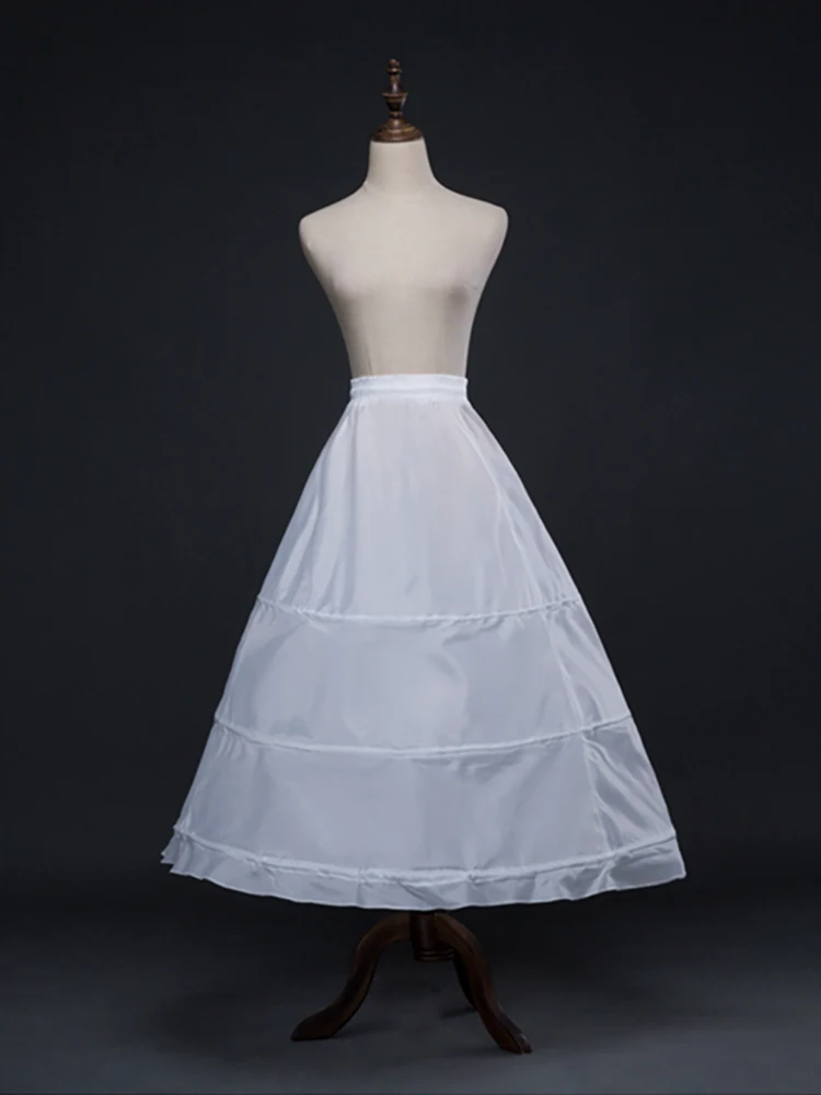 White Wedding Petticoats 3 Layers Steel Ring Elastic Waistband Wedding Accessories Bridal Underskirt for Women image 5