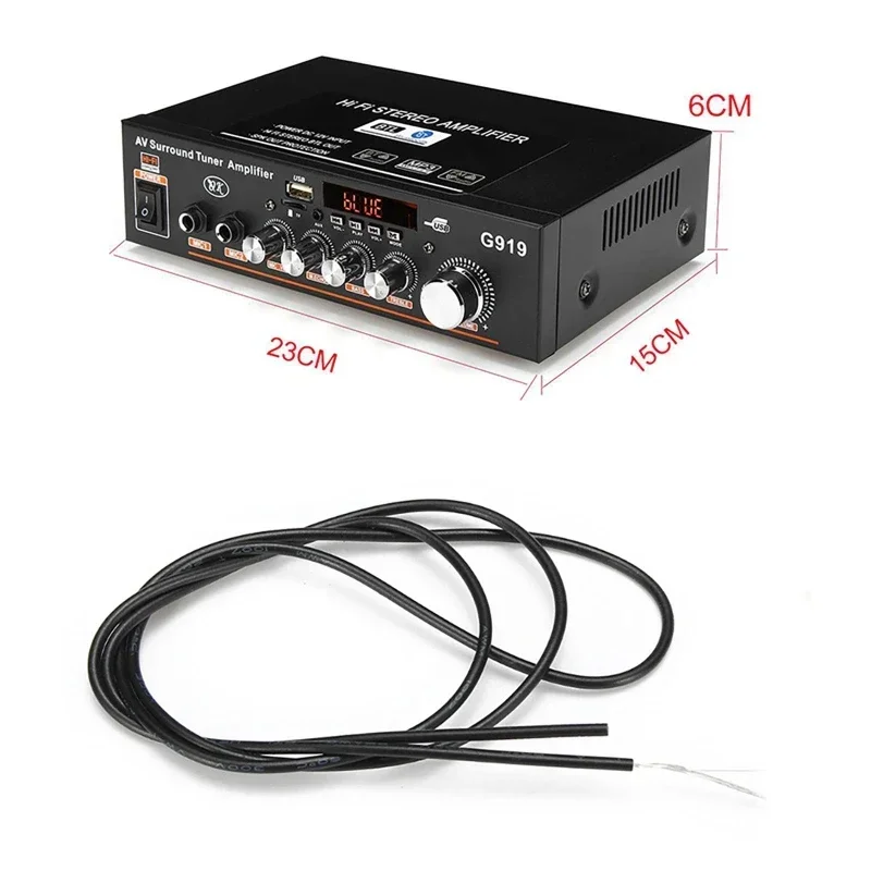 600W Car Home Amplifiers HiFi Subwoofer Amplificador FM TF AUX MP3 Player Remote Control 12V 110/220V Digital Power Amplifier