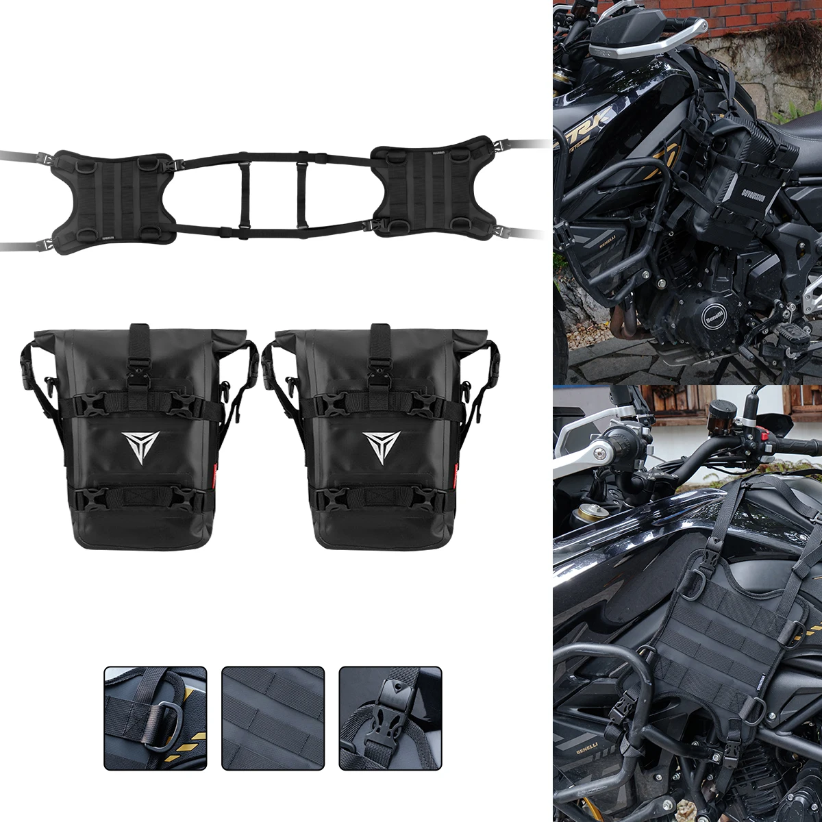 Tank Divider Mesh - Base per borsa laterale serbatoio moto,
