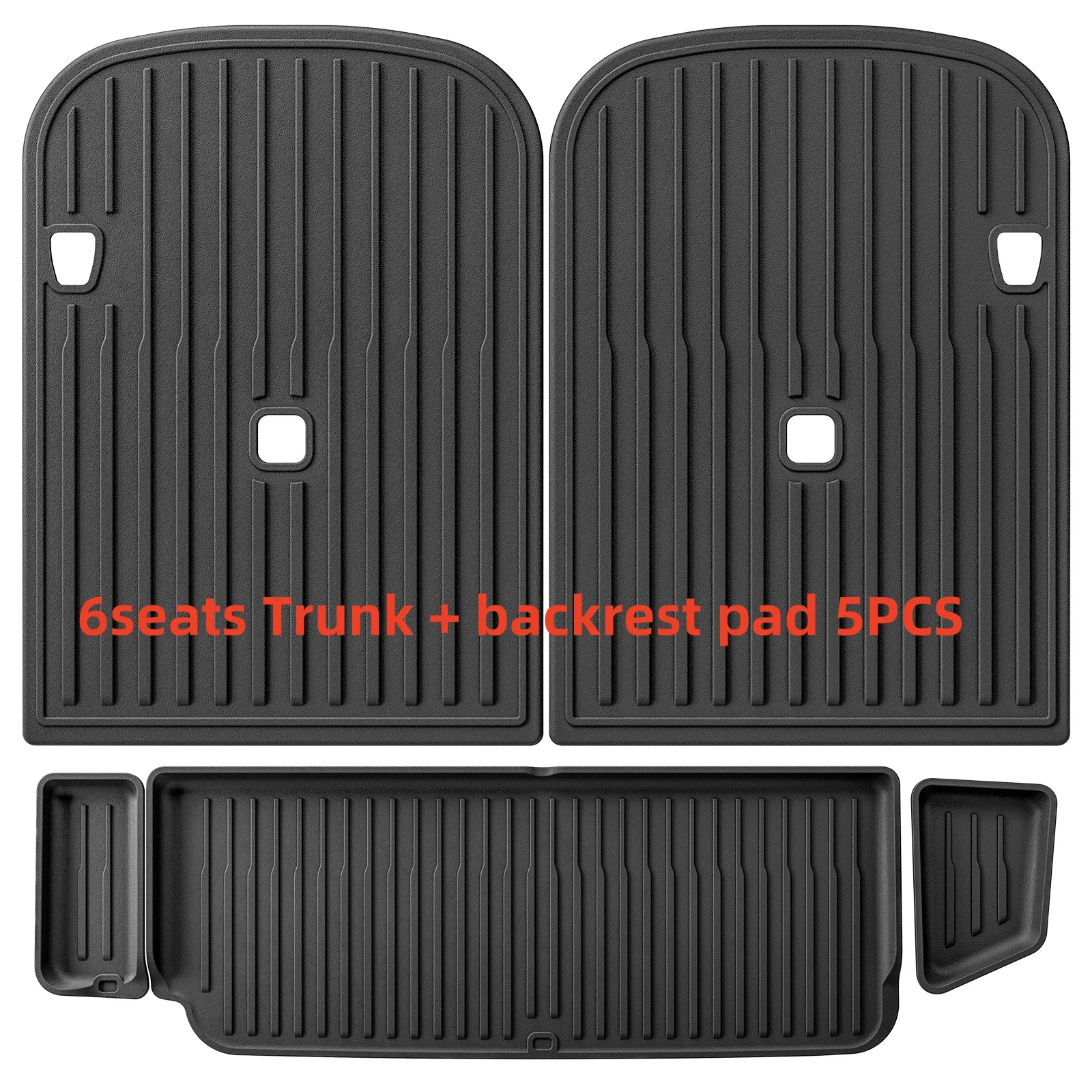 Für Tesla Model X 2024 5/6/7-Sitzer TPE 3D Autofußmatten Kofferraummatte Wasserdichter Schutz Linkslenker – Detail 14