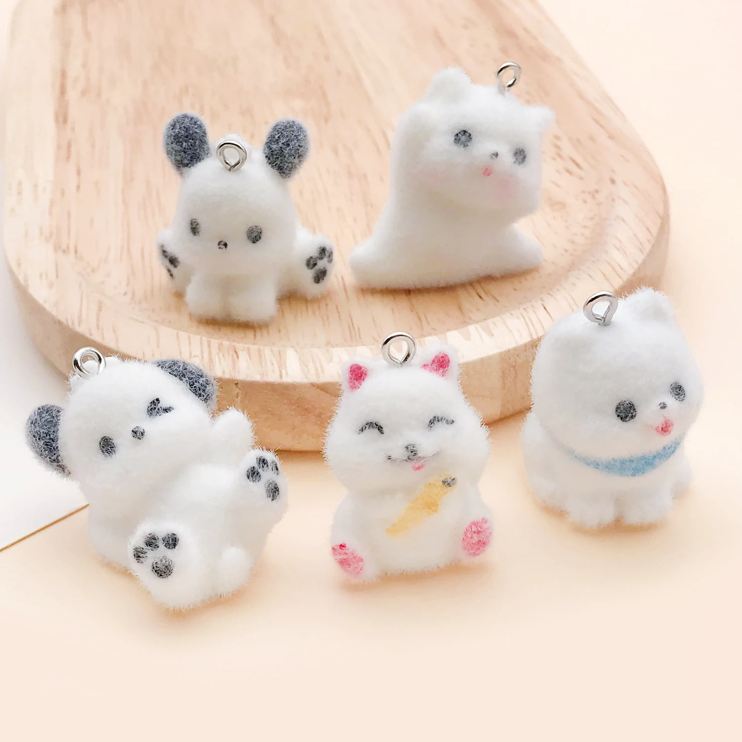 مزيج 5/10 قطعة الراتنج يتدفقون الحيوان جرو سحر المعلقات اكسسوارات DIY القلائد أقراط سلاسل المفاتيح صنع المجوهرات اكسسوارات #5