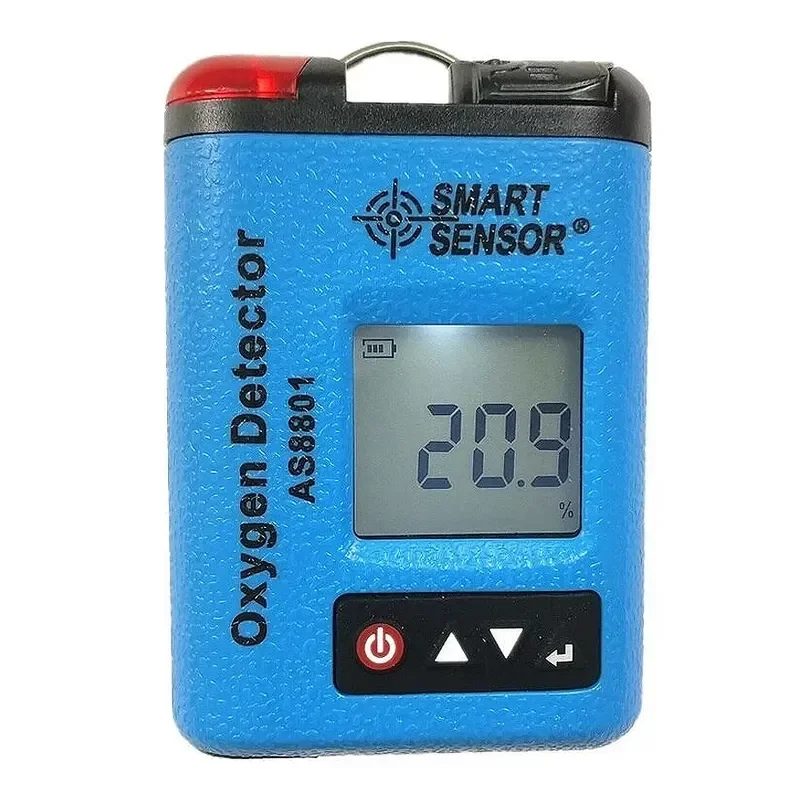 Portable Rechargeable O2 O2 Meter 0-30%VOL Sound Light Vibration Triple Alarm for Industrial