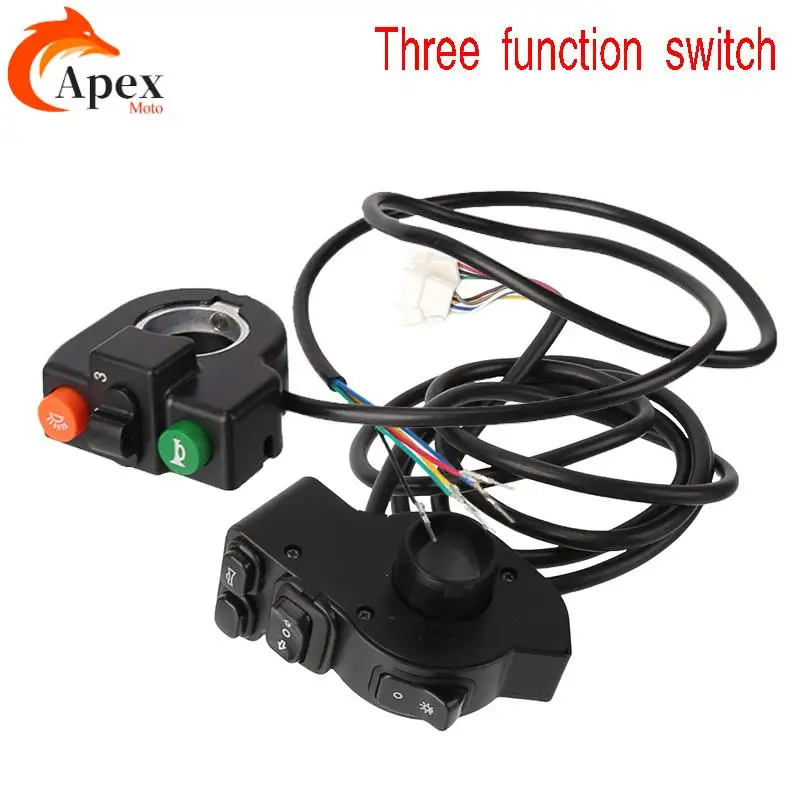 

Interruptor de manillar para motocicleta, bocina para patinete eléctrico, señales de giro, botón de encendido/apagado