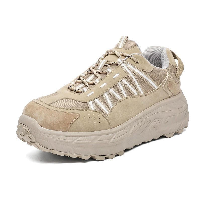 COZOK Round Toe Thick Sole and Shallow Cut Dad Shoes with Added Mesh Surface for Comfortable Breathable Lightweight Sports Shoes