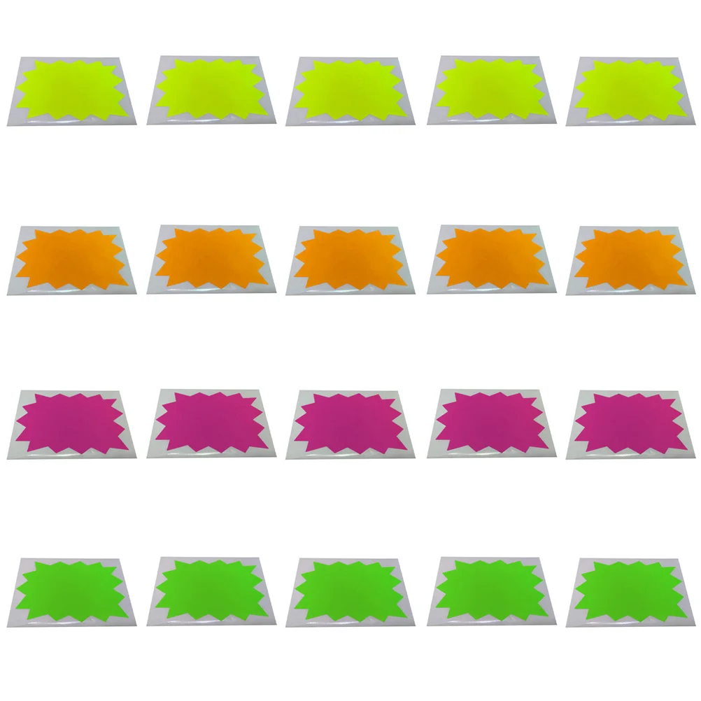

2 Bags Tag Self-adhesive Label Stickers Pricing Tags The Sign Fluorescent Paper