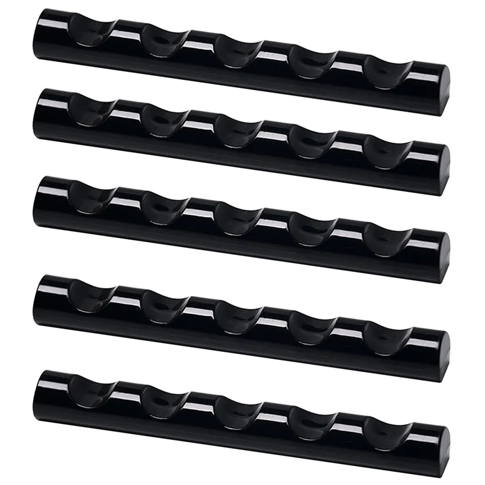 

5Pcs 5 Grid Nail Art Pen Rest Stand for Carving Tools Uv Gels Professional Home Use Black Nail Brush Holder Pen Rest