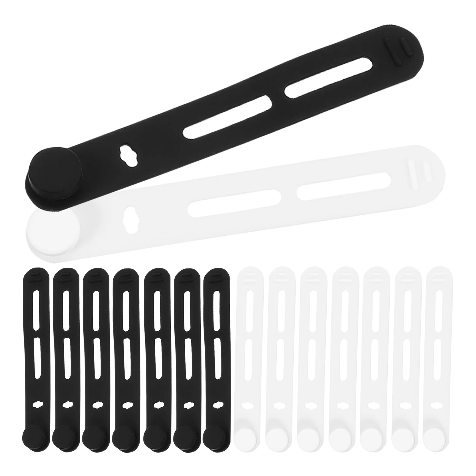 40 قطعة منظمات الكابلات السيليكون ربطات الحبل القابلة لإعادة الاستخدام لمكتب إدارة الكبلات حزام سلك التعادل الحبل التفاف الربط الأشرطة #5