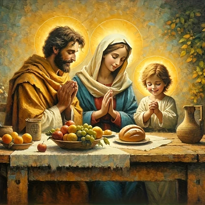 

500/1024PCS Paper Jigsaw Puzzle Jesus Virgin Mary DIY Assembly Home Art Living Room Office Religious Home Decoration