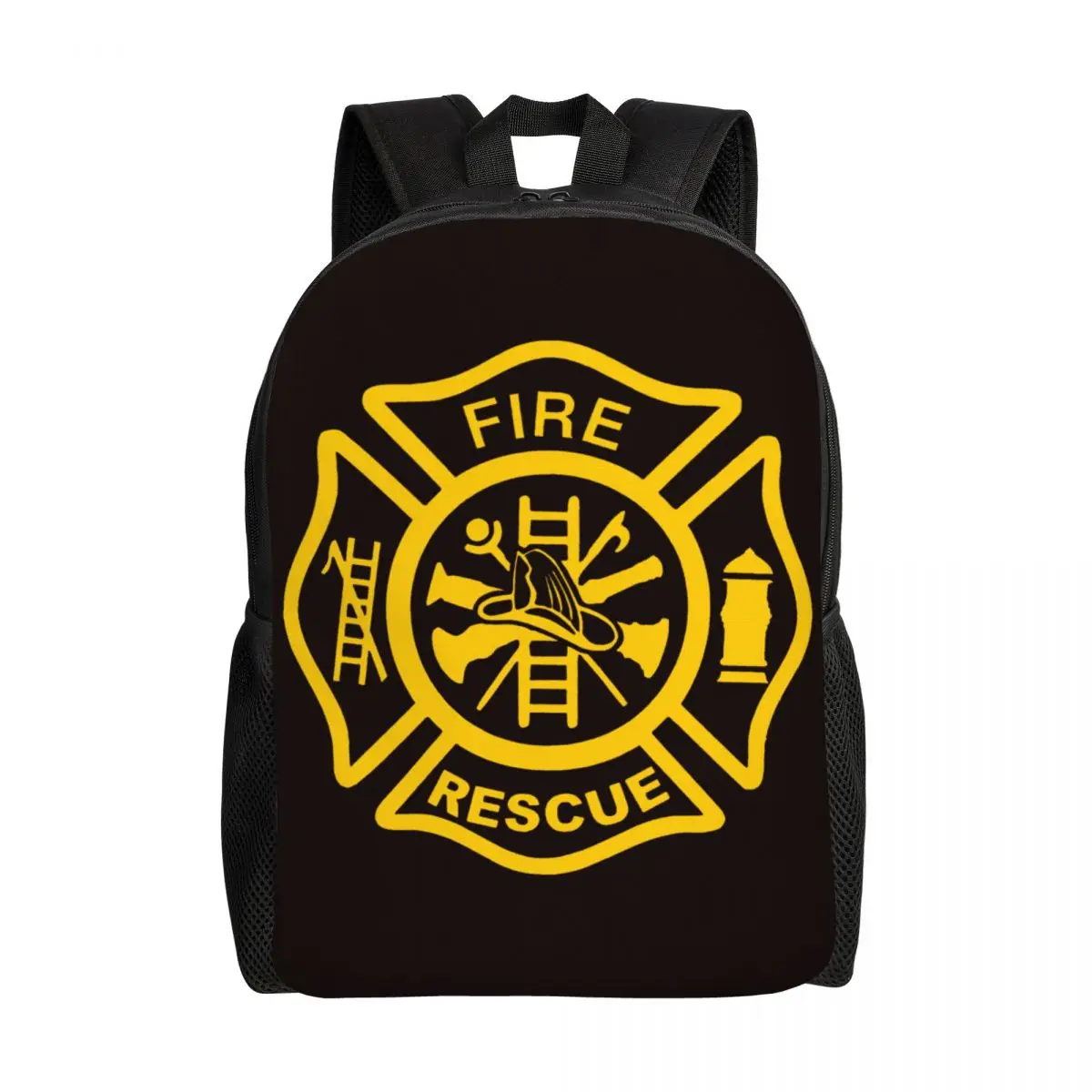 Firefighter Fire Rescue Travel Backpack Men Women School Computer Bookbag College Student Daypack Bags