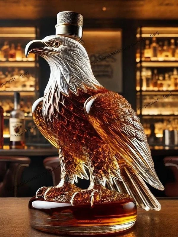 

ZOCI- Eagle Liquor Decanter，Glass Whiskey Decanter Bottle Exquisite Eagle Liquor Bottle Fun Home Decoration for Holidays