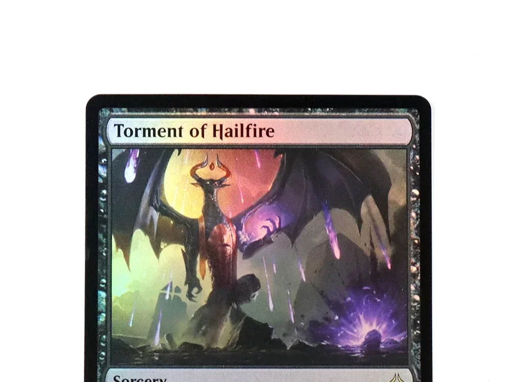 (Torment of Hailfire) لعبة بطاقات الوكيل السحرية من رقائق Holo TCG باللون الأسود عالية الجودة لوحة تجميع الوكيل لعب أوراق التداول #3