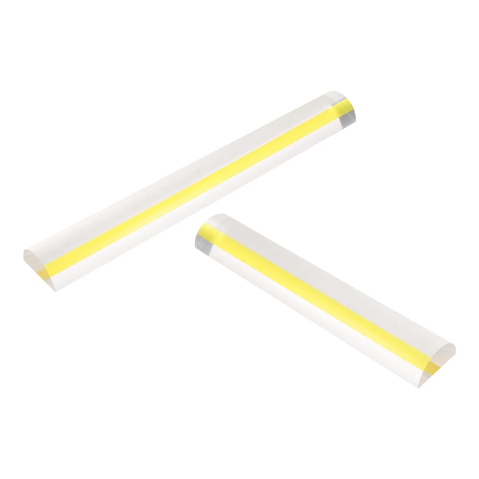 2Pcs Clear Magnifying Ruler Bar Portable Reading Aid Dual Guide Line Reading Magnifier for Books Documents Maps Seniors Students