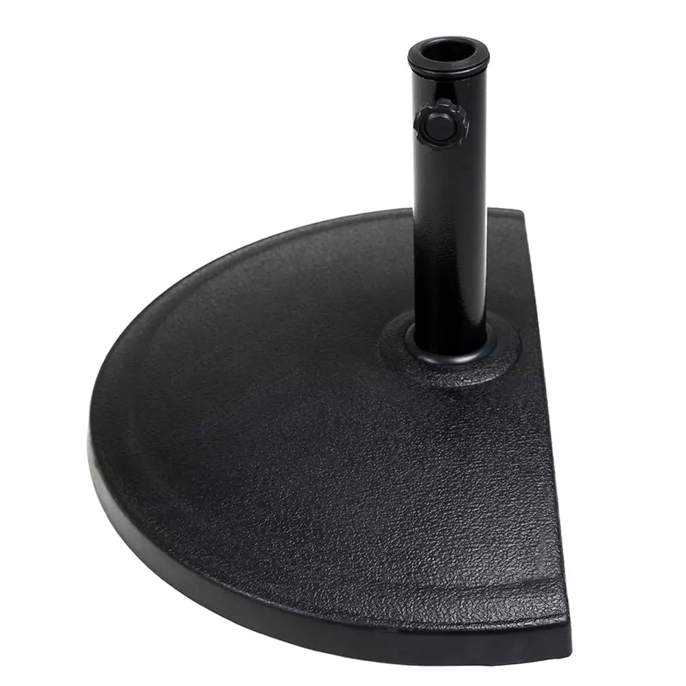 

20 Lb Half Round Heavy Duty Base Stand Weight For Outdoor Patio Market Umbrella, Black