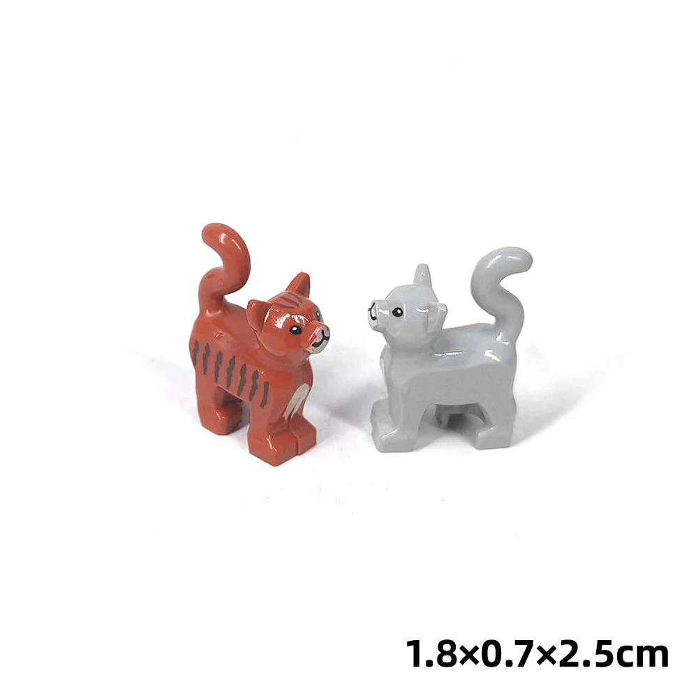 MOC Mini Cat Animals Parts 13786 City Pet Shop Cat Climbing Frame Building Blocks Family Bricks Toys Compatible With LEGO