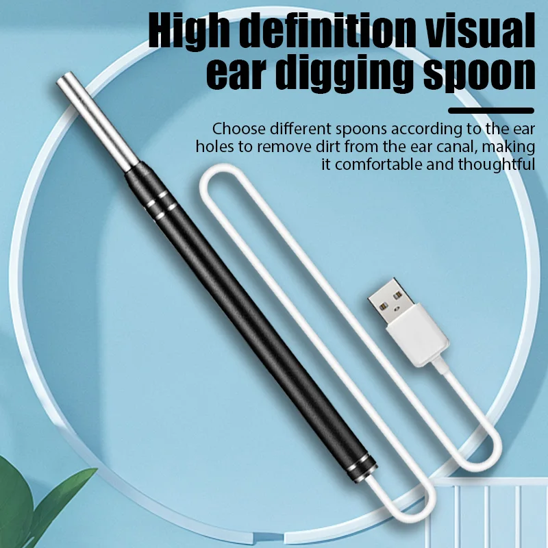 Visual Ear Cleaner With Camera 6 LED Lights 3.5mm Lens Ear Wax Removal Tool ​500W HD Camera Smart Temperature Control Earpicker