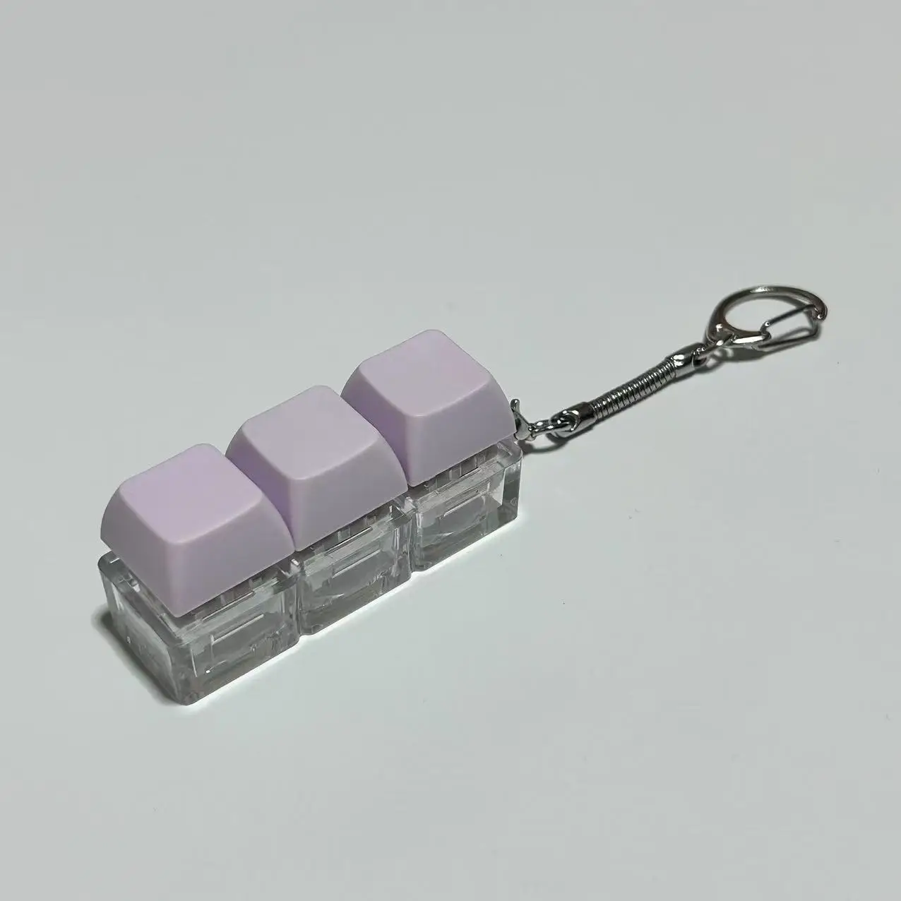 Mechanical Keyboard Keycap Fidget Keychain, Macaron Color 1/3/4/5 Keys Finger Clicker Toy, Stress Relief Decompression Pendant