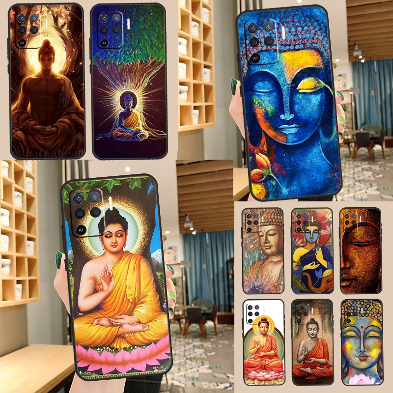 Custodia Buddha per OPPO Find X3 X5 Pro A52 A72 A54 A74 A94 A5 A9 A31 A53 A15 A83 A91 A93 copertura completa