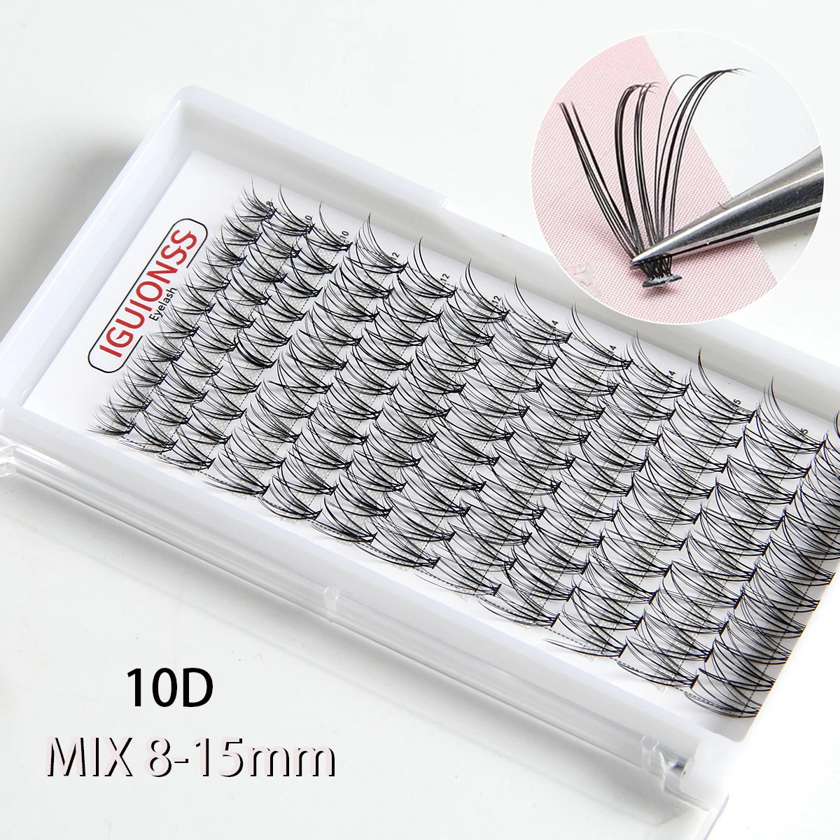 

Cluster Lashes IGUIONSS 120pcs Lash Clusters 10D 8-15MIX Clusters False Eyelash C/D Curl DIY Clusters Lash Extensions Makeup