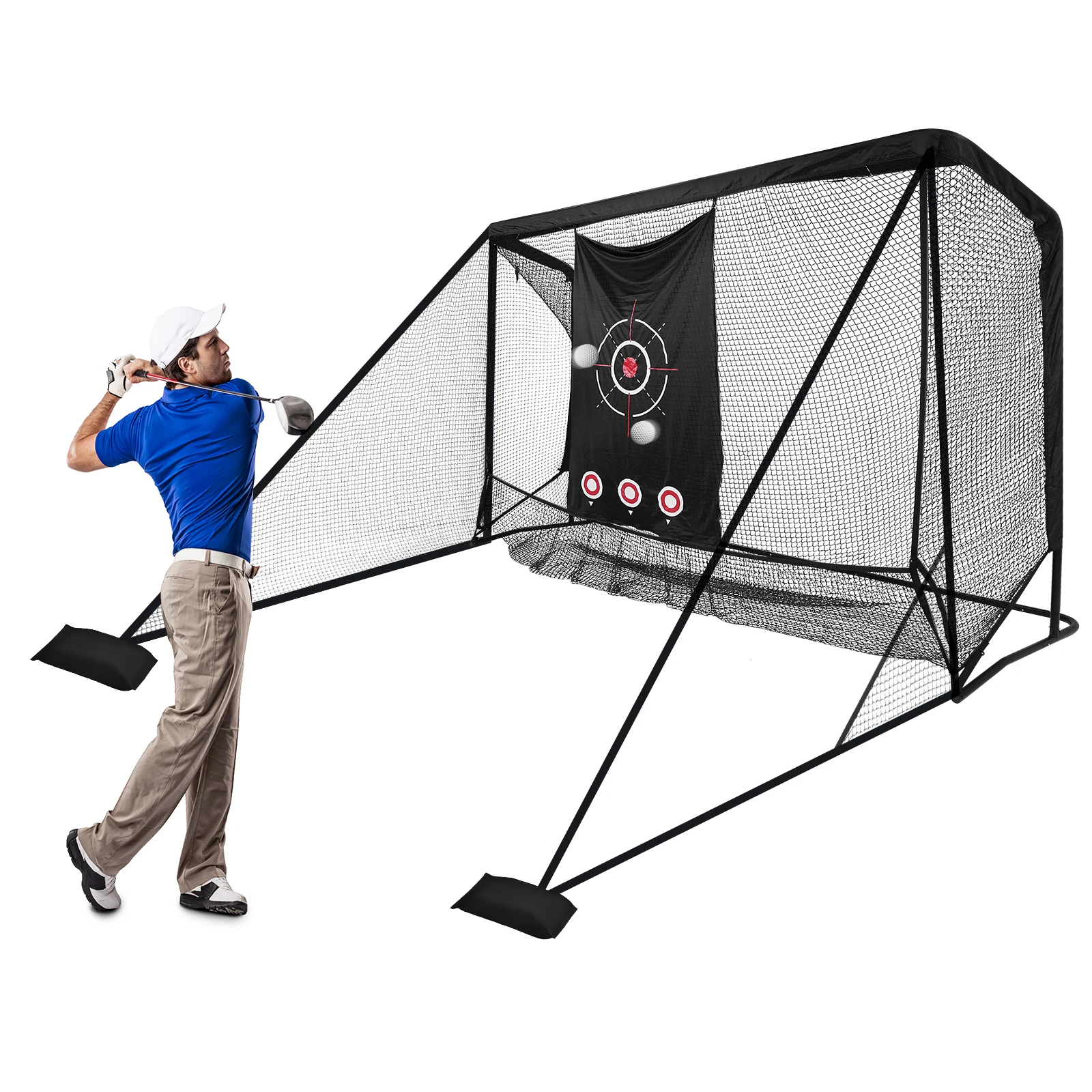 شبكات مساعدة ضرب الجولف مع 10x7FT أدوات ضرب ممارسة الجولف ضرب صافي الرياضة ممارسة حاجز صافي للرجال أبي #4