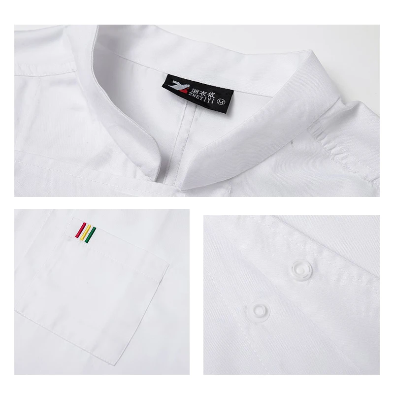 Uniforme de Chef para restaurante, chaqueta de cocina, Hotel, cafetería, barbería, camarero, ropa de trabajo, servicio de comida