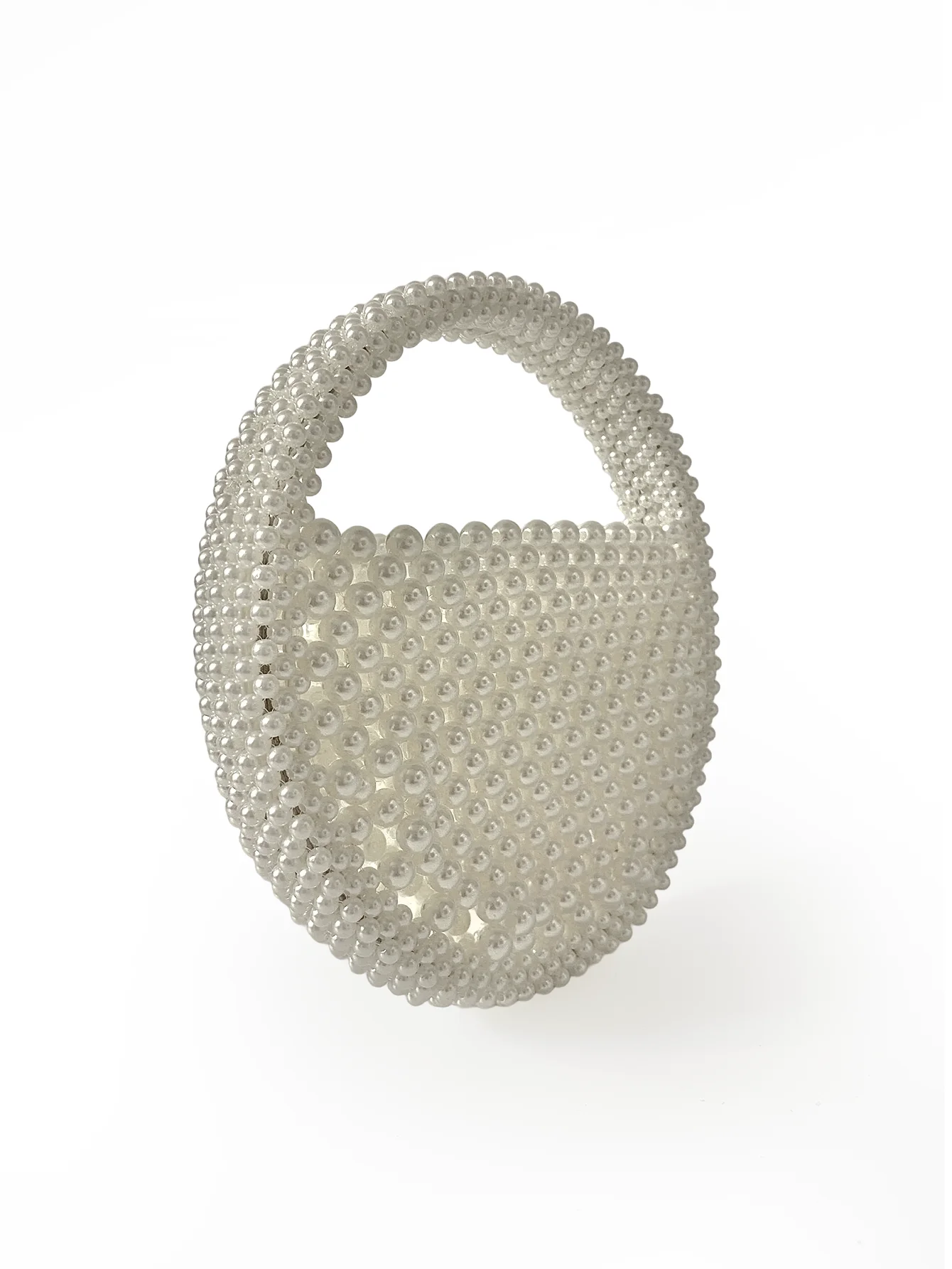 

New versatile, elegant, exquisite texture handmade acrylic bead string pearl bag dinner bag