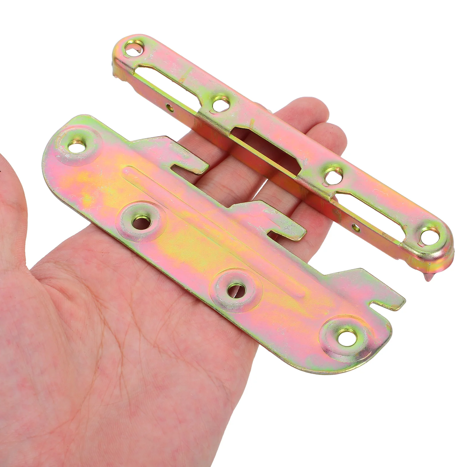 

Heavy Duty Bed Frame Brackets Universal Headboard Support Adjustable Metal Hardware for Wood Iron Bedrail Repair Adapter Keyhole
