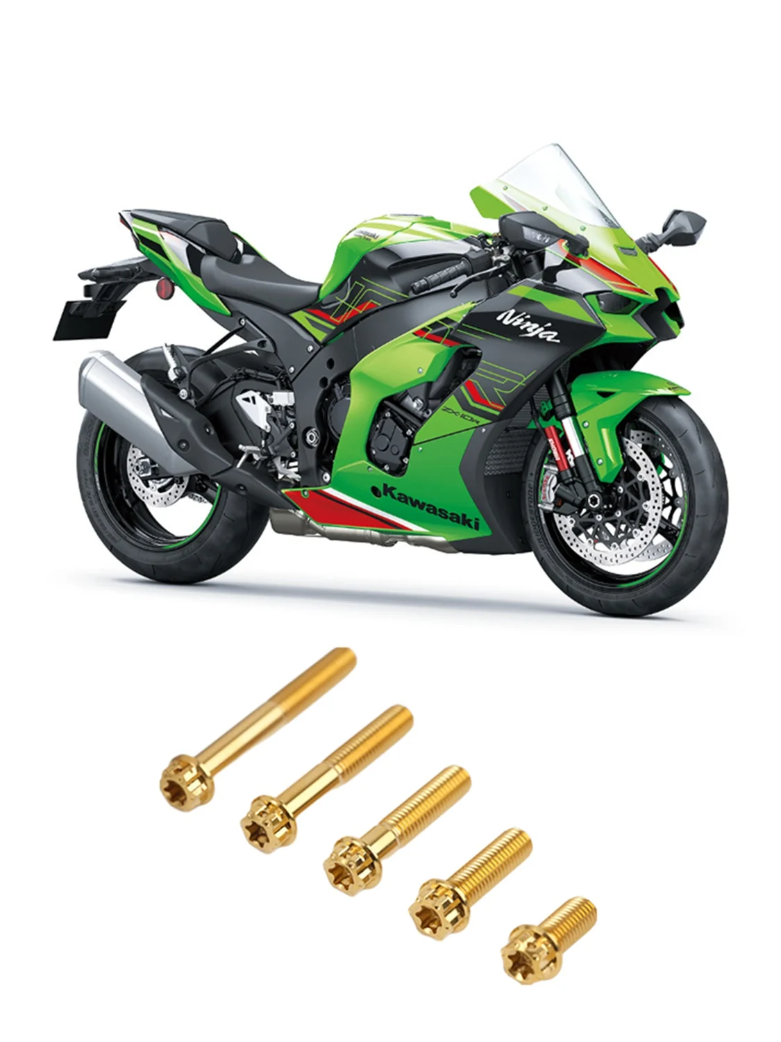 

Titanium bolts fit for Kawasaki ZX-10R 2023 windshield fender subframe Brake disc oil turn signal lamp sprocket modify