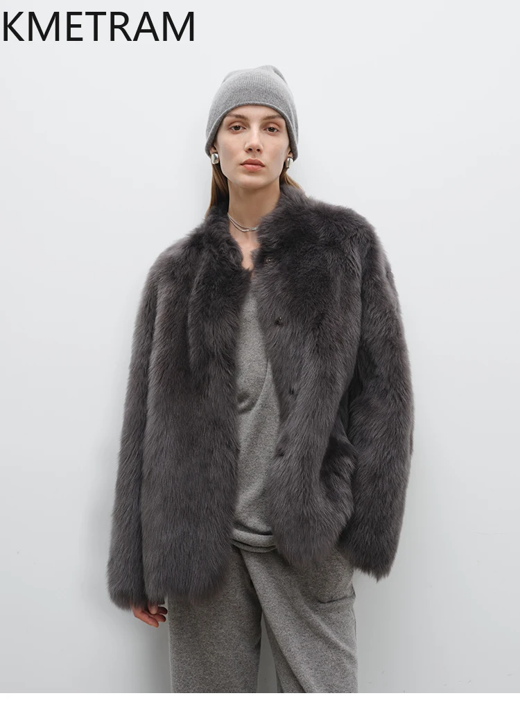 Naturalna toskańska wełna owcza dwustronna kurtka futrzana damska luksusowa futrzana prawdziwa kurtka futrzana wysokiej jakości zimowa odzież damska 2025