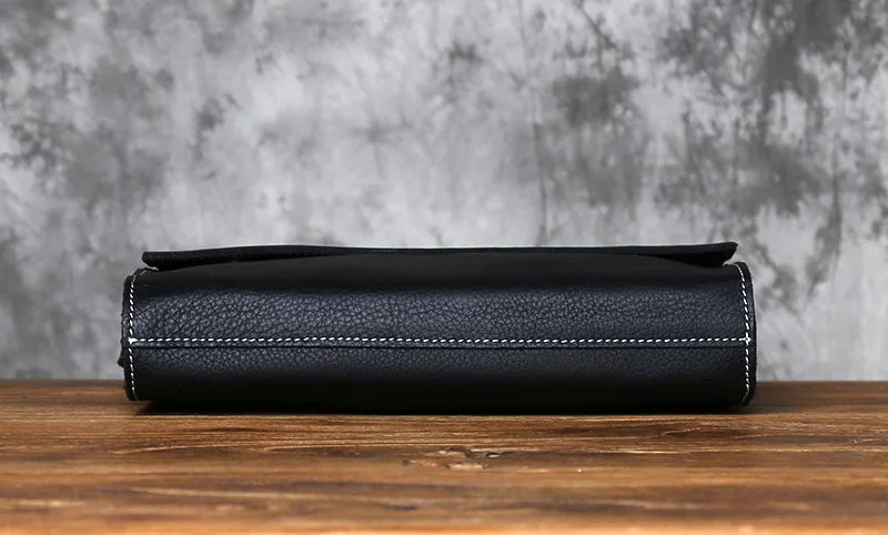 Nzpj Echt leder Herren Umhängetasche Top Layer Rindsleder Umhängetasche Umhängetasche Tablet Tasche geeignet für 10 Zoll iPad – Detail 8