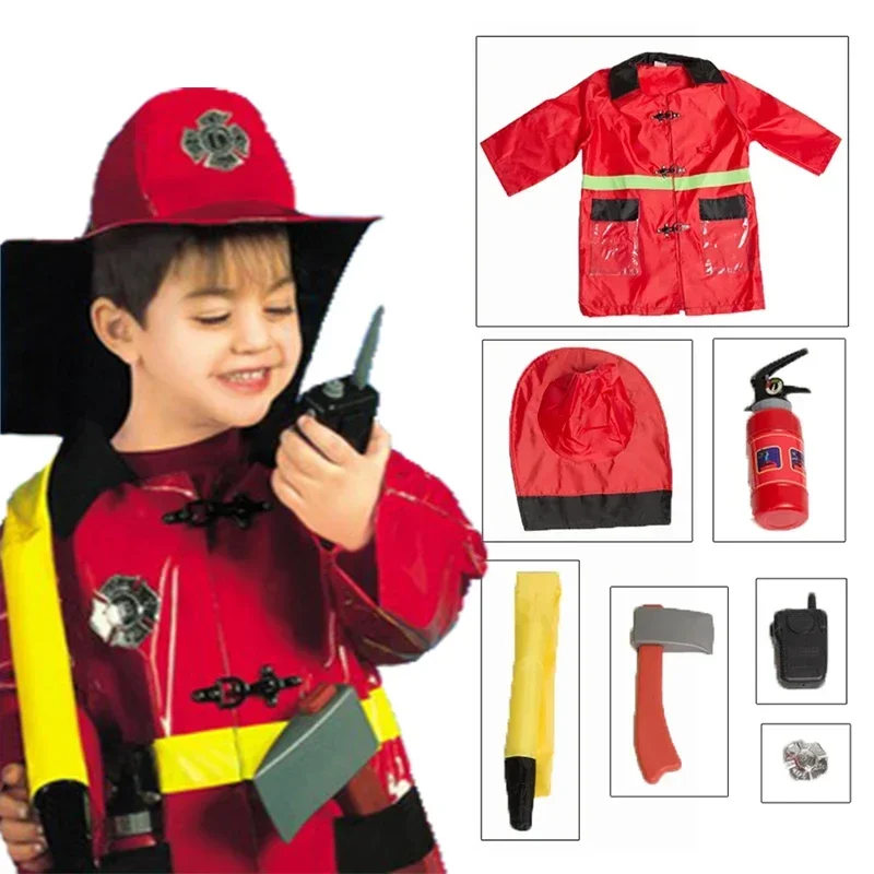 2025 New Umorden Kids Child Doctor Nurse Firefighter Astronaut Costume Occupation Game Role Play Kit Set for Boys Girls Party AA