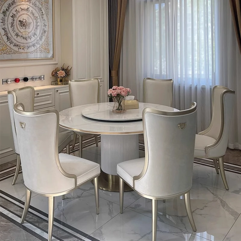 Luxus Moderne Holz Esstische Stühle Party Event Moderne Runde Esstisch Wohnzimmer Mesas De Jantar Möbel Hause