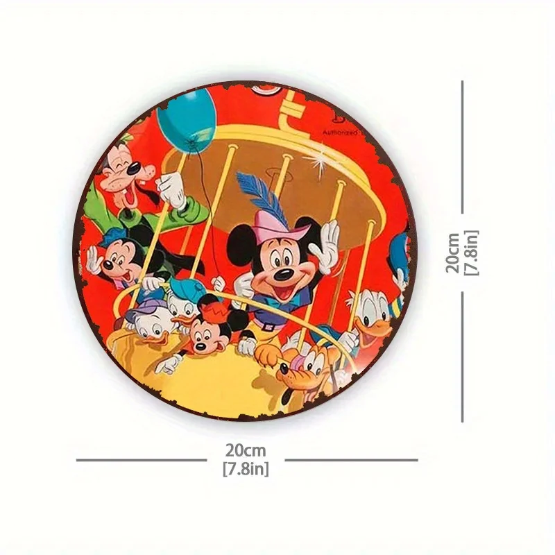 قطعة واحدة من شخصيات ديزني المستديرة المصنوعة من الألومنيوم ميكي وأصدقائه في منطاد الهواء الساخن، مناسبة لغرفة المعيشة واللعبة #2