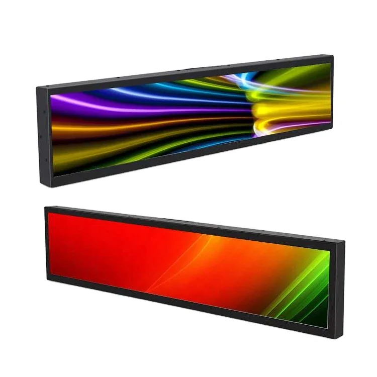19 24 28 36 37 43 48 inch Wall mounted wayfinding digital signage stretch bar display Monitor LCD stretch bar display