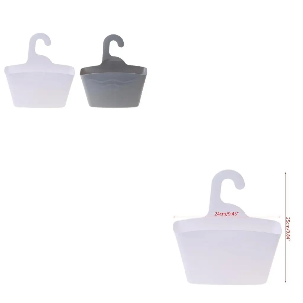 Wall Mount Multi-layer Plastic Hanging Shower Basket Bathroom Caddy