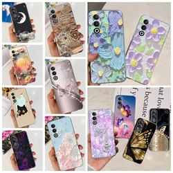 For OnePlus Nord CE4 Case Protect Back Cover for OnePlus Nord Oneplus 6 6T Coque Clear Soft Silicone Funda Flower Butterfly Capa