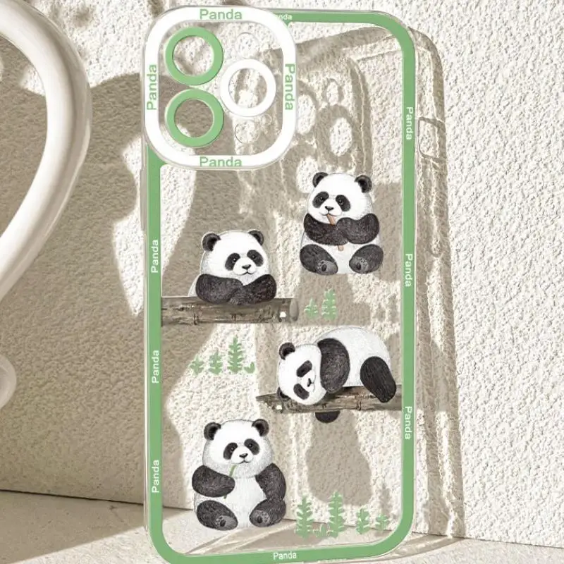 Case for Infinix Smart 8 7 Itel S23 Hot 11 12 Pro 20S 10S 20 10 9 Play Tecno Zero 30 4G POP 6 5 Lit Cute Panda Silicone Cover