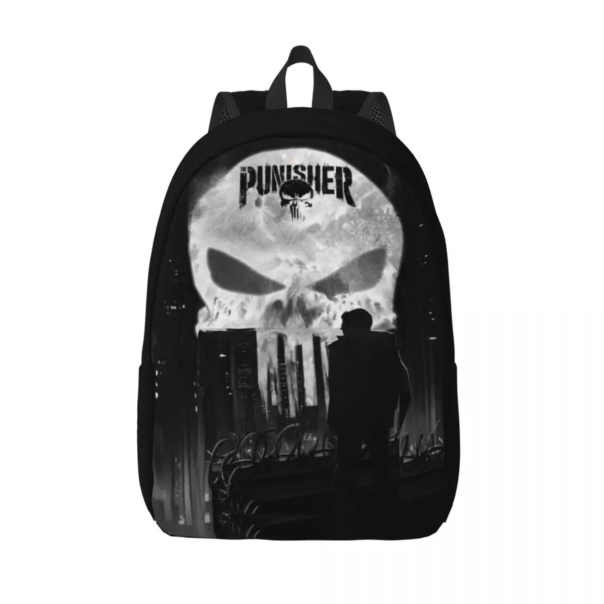 Custom Punisher Television Canvas Backpacks Men Women Casual Bookbag for College School Bags