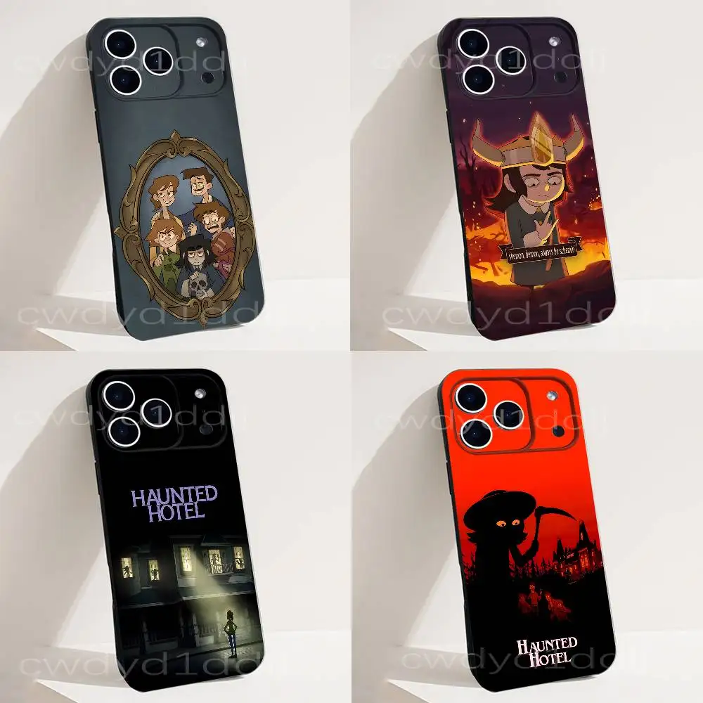

H-Haunted Hotel Abaddon Phone Case For iPhone 17,16,15,14,13,12,11,X,XS,8,7,Pro,Max,Plus,E,SE4,Air,Mini Black Funda Shell