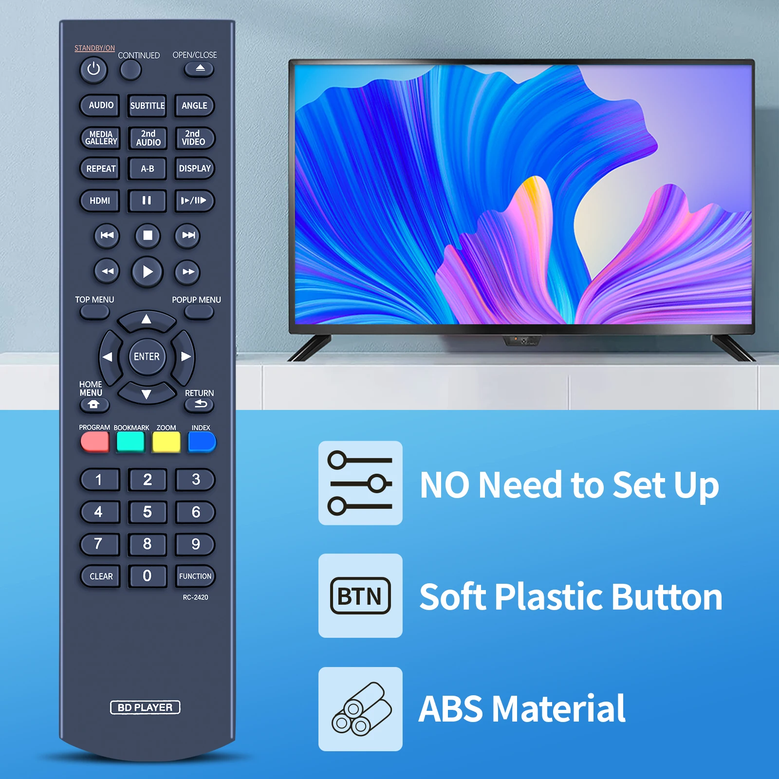 Новый RC-2420 RC-2422 ​ Пульт дистанционного управления для Pioneer ​ BDP-4100 BDP-150 BDP-140 BD-плеер