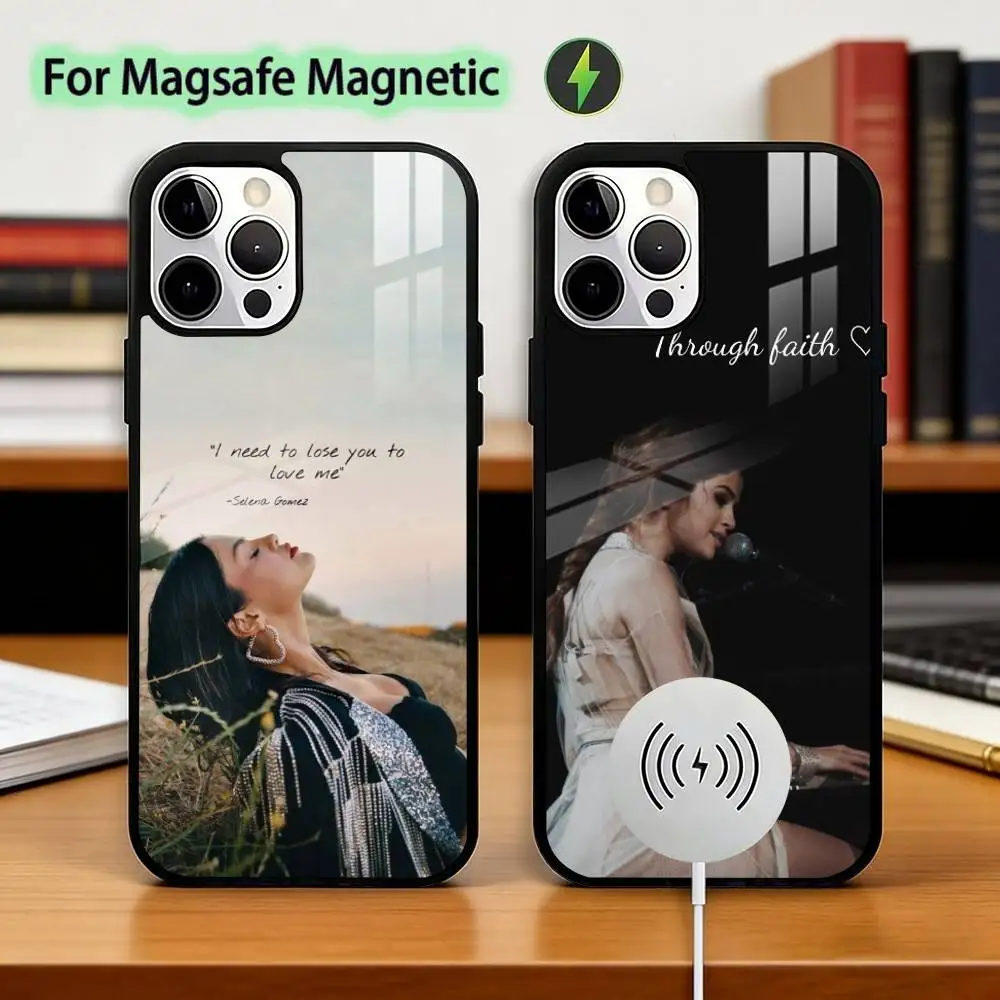 

Selena Gomez Singer Actor Phone Case For iPhone17,16,15,14,13,12,11 Plus,Pro Supports Magnetic Wireless Charging