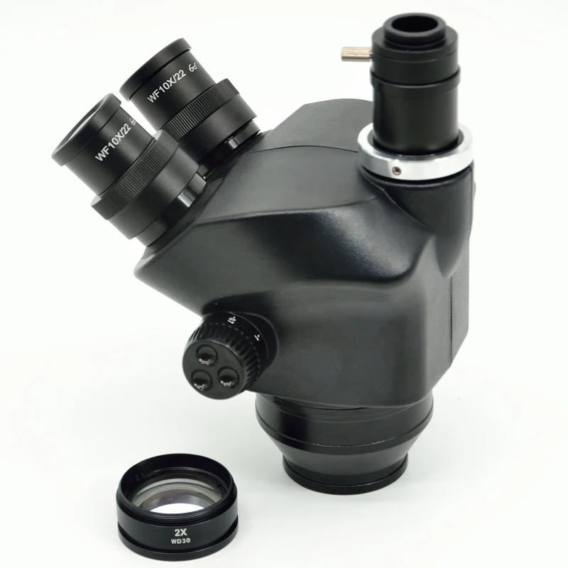 Imagem -04 - Cabeça do Microscópio de Trinocular para a Solda do Pwb do Telefone Joia Simul-focal Wf10x 22 mm 7x50x 3.5x100x