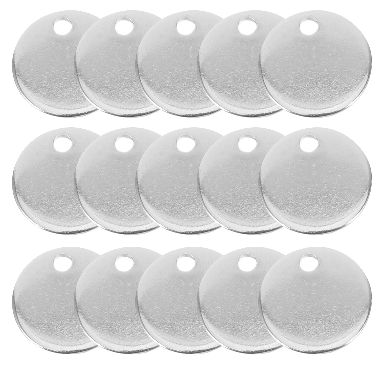 

100pcs Stainless Steel Round Pendants Charms DIY Jewelry Blanks Stamping Tags Metal Accessories for Necklaces Bracelets