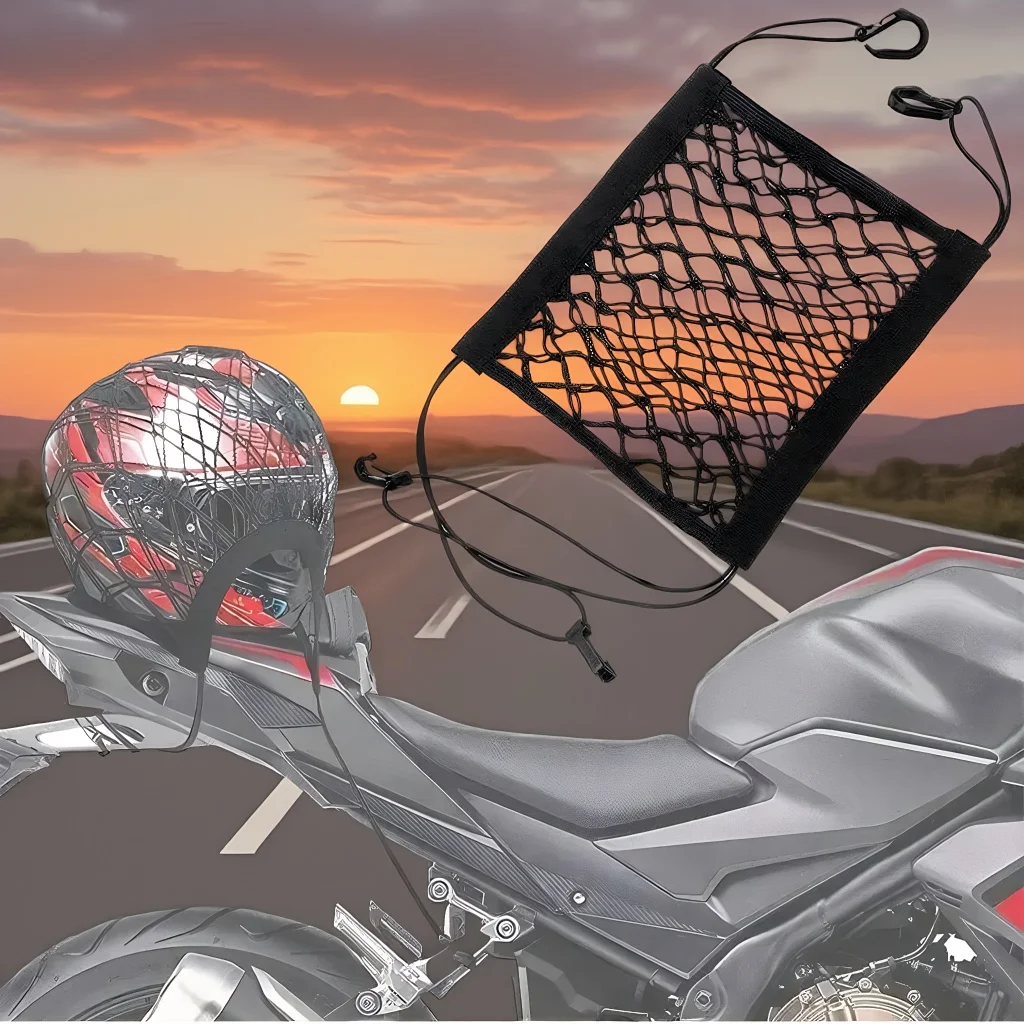 

Сумка для багажника мотоциклетного шлема - грузовая сетка с крючком для велосипеда, скутера, топливного бака