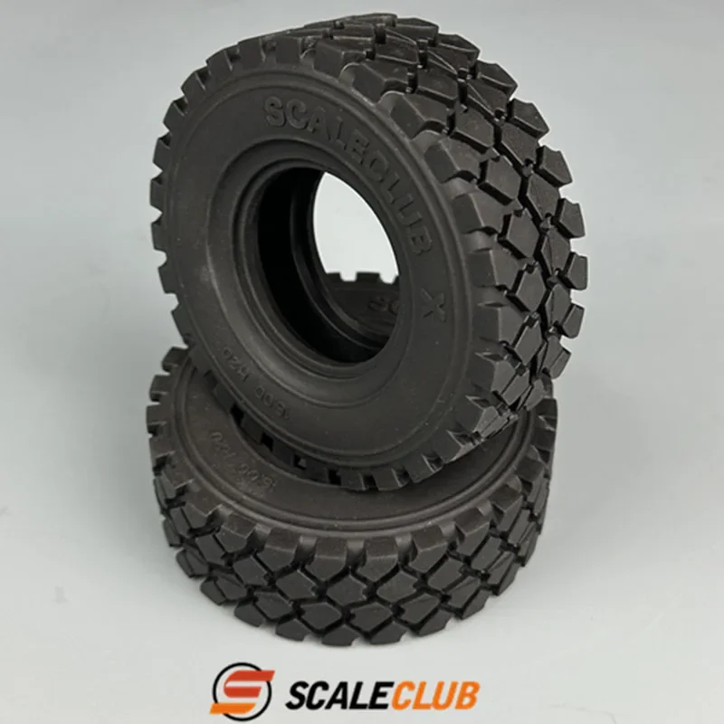 2pcs RC Truck Rubber 95MM Diameter Tire for 1/14 Tamiya Scaleclub Tipper DAKAR Rally Crawler Car SCANIA 770S VOLVO BENZ MAN TGX