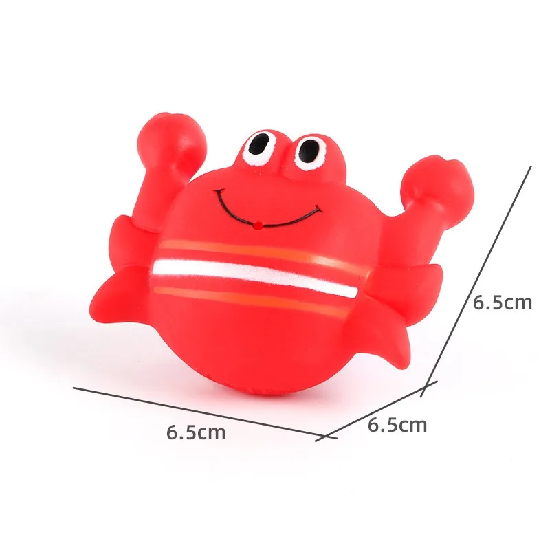 Set di giocattoli da bagno con polpo granchio stridulo Set di animali marini in gomma morbida per neonati Parco acquatico Piscine da gioco Bagno Divertimento in acqua Giocattolo da bagno