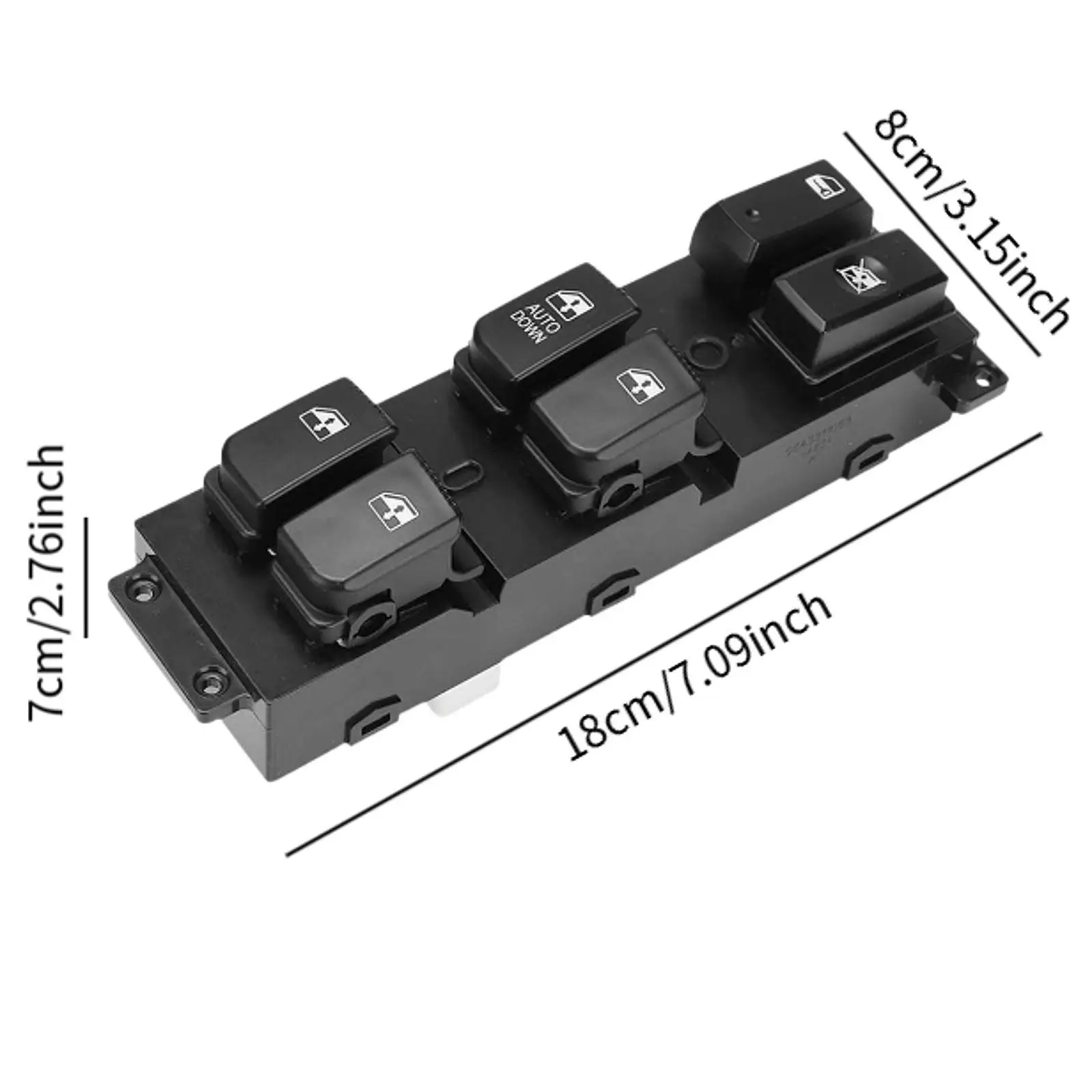 Interruptor de elevalunas eléctrico delantero izquierdo negro 93570-2B000 para Hyundai